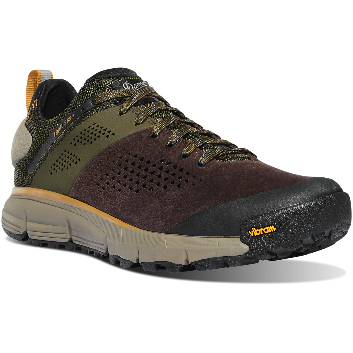 Danner Mens Trail 2650 Hiking Shoes Dark Brown/Green - VUX158639